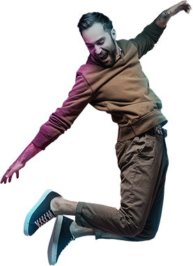 a boy enjoying the jumpo!